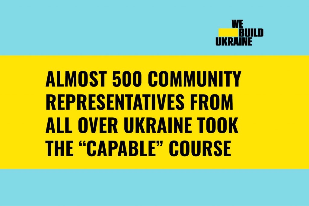 Almost 500 community representatives from all over Ukraine took the “CAPABLE” course